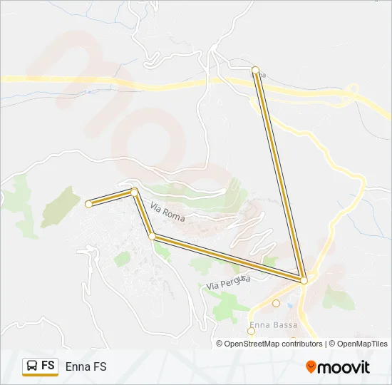 Percorso linea bus FS