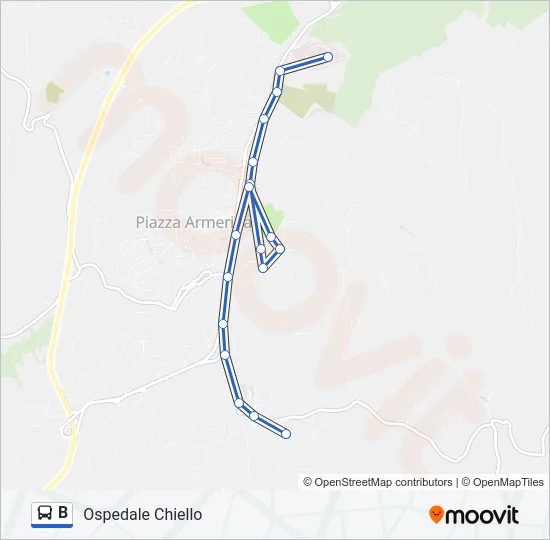 B Bus Line Map