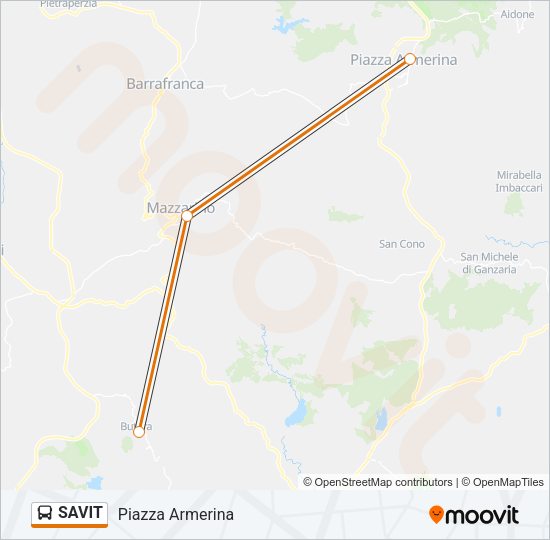SAVIT Bus Line Map