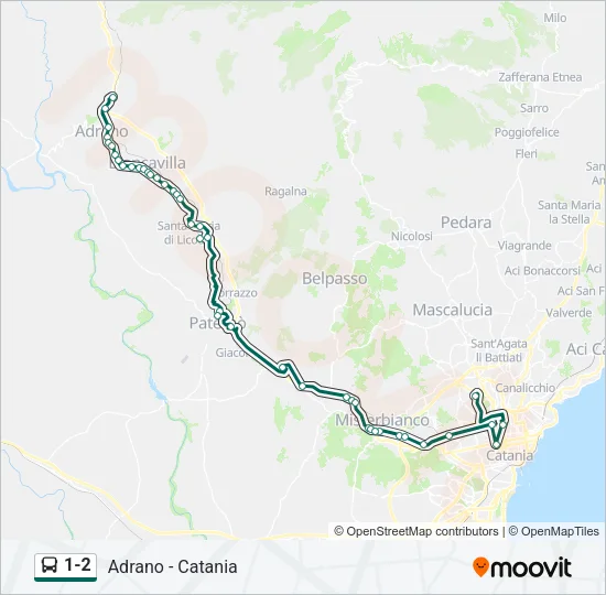 1-2 Bus Line Map