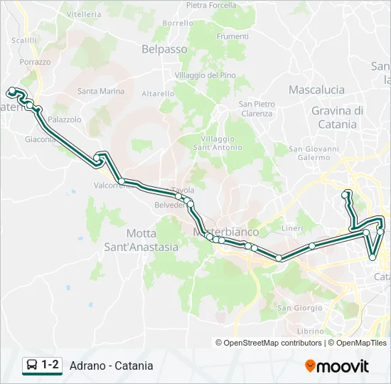 1-2 Bus Line Map