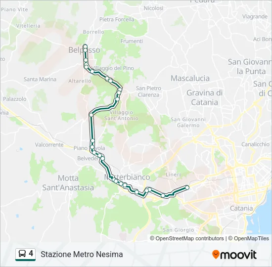 4 Bus Line Map