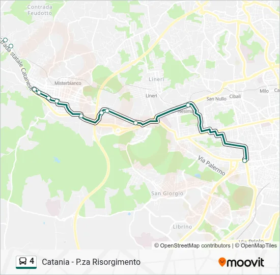Percorso linea bus 4