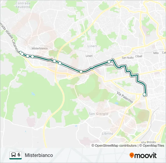 6 Bus Line Map