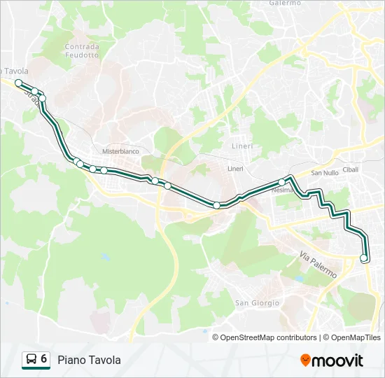 6 Bus Line Map