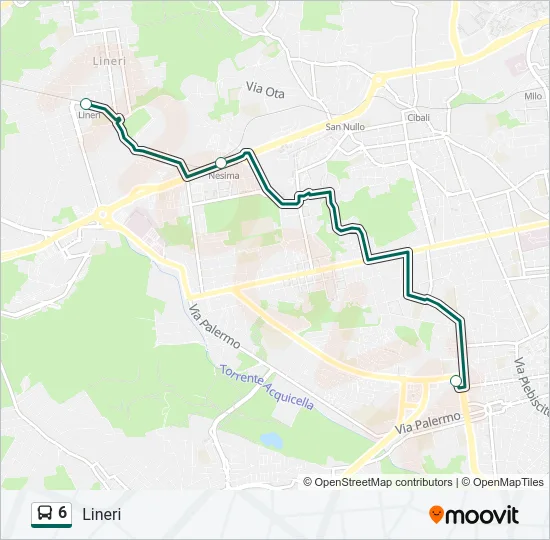 6 Bus Line Map