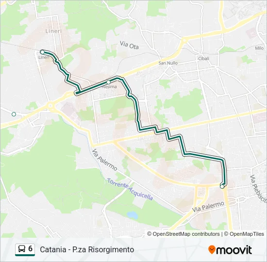 6 Bus Line Map