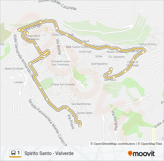 1 Bus Line Map