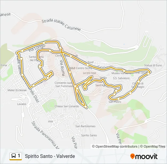 1 Bus Line Map