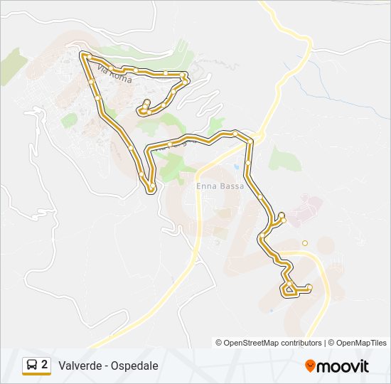 Percorso linea bus 2