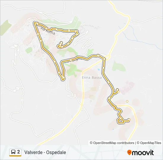 2 Bus Line Map