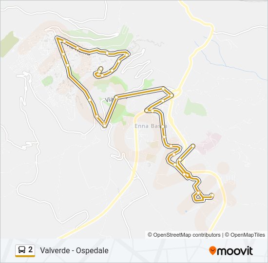 Percorso linea bus 2