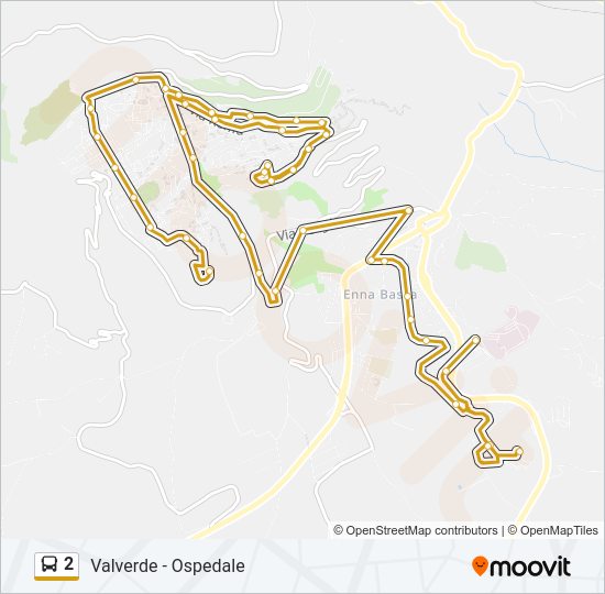 Percorso linea bus 2