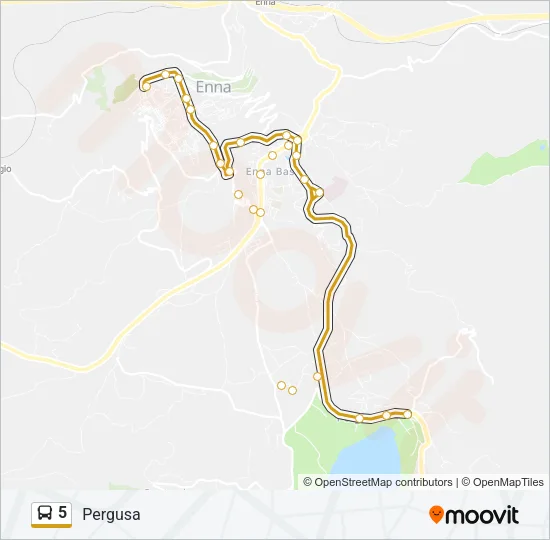 5 Bus Line Map