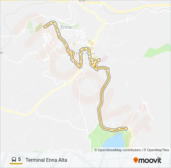 5 Bus Line Map
