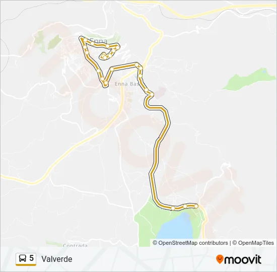 5 Bus Line Map