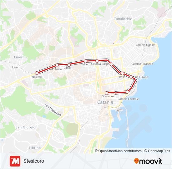 METROPOLITANA metro Line Map