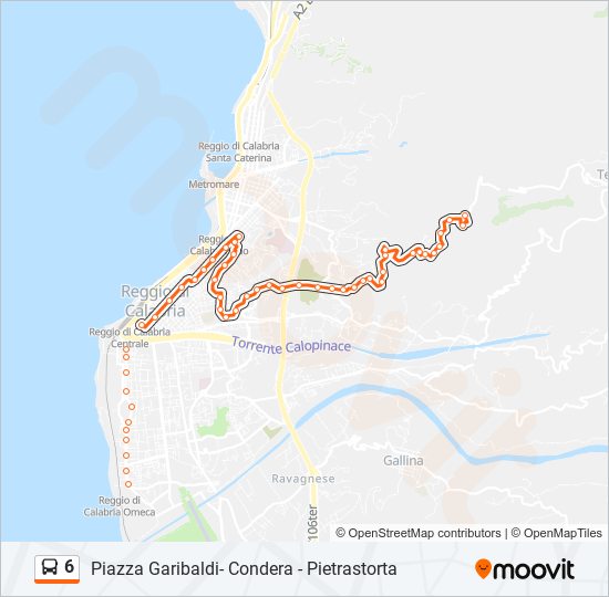 Percorso linea  6