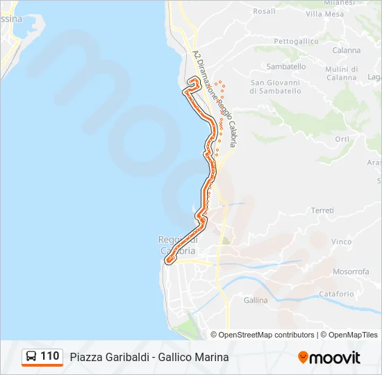 110  Line Map