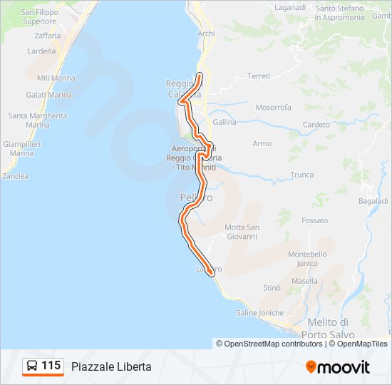 Percorso linea  115