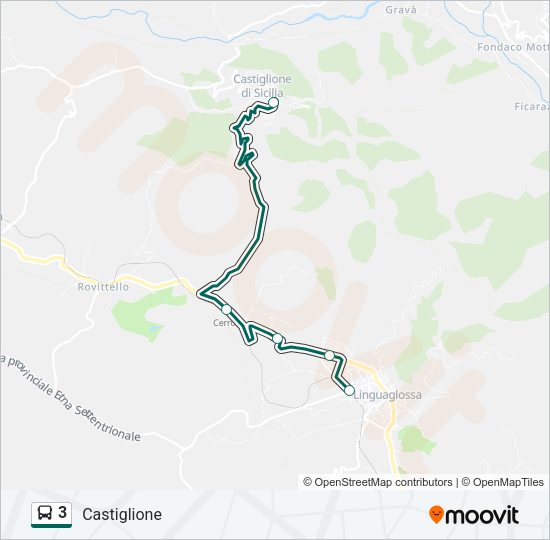 Percorso linea bus 3