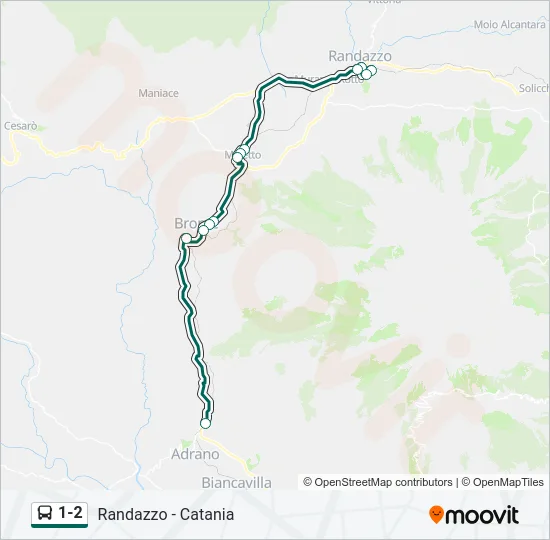 1-2 Bus Line Map
