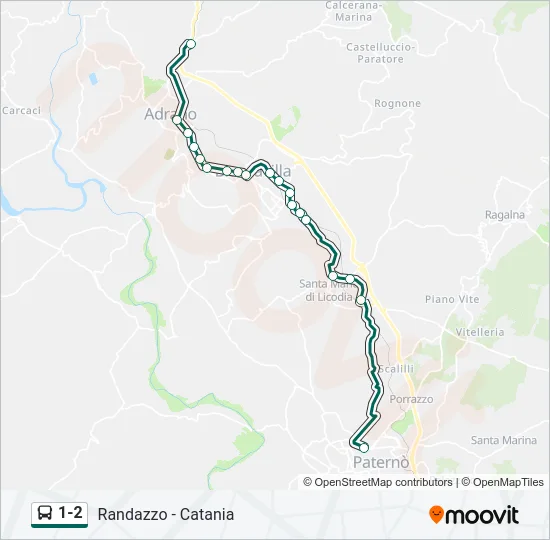 1-2 Bus Line Map