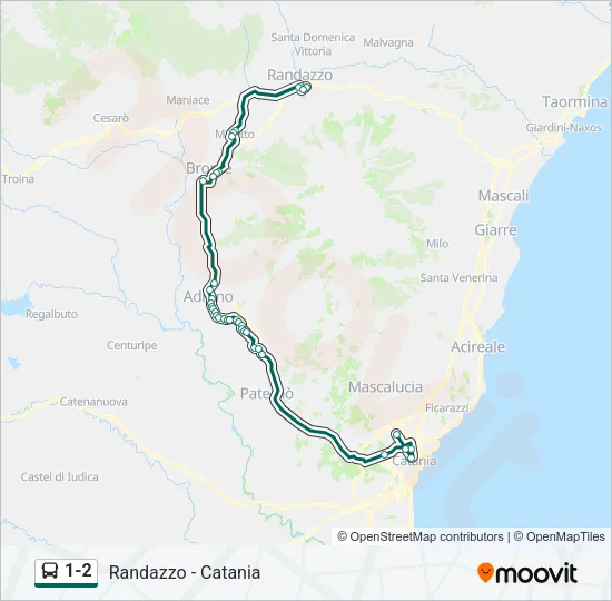1-2 Bus Line Map