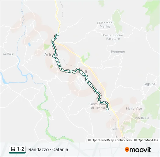 1-2 Bus Line Map