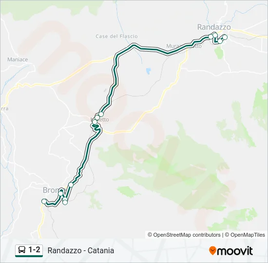 1-2 Bus Line Map