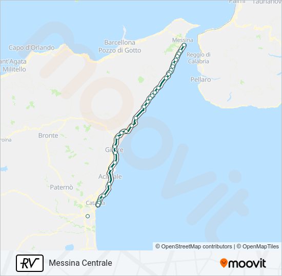 Percorso linea treno R/RV