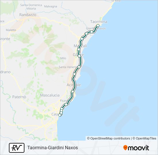 Percorso linea treno R/RV