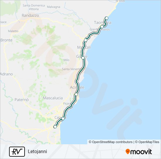 R/RV Train Line Map