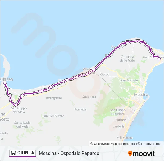 GIUNTA Bus Line Map