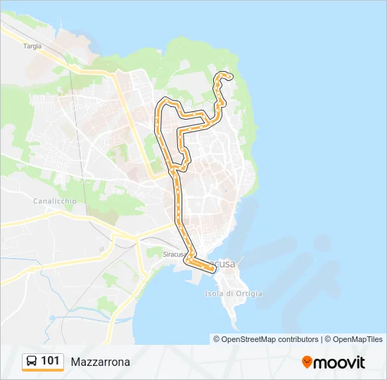 101 Bus Line Map