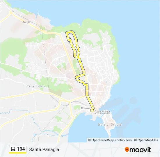 104 Bus Line Map