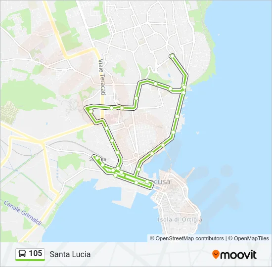 105 Bus Line Map