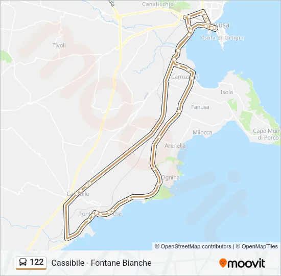 122 Bus Line Map