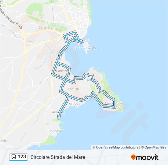 123 bus Line Map