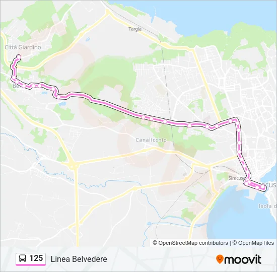 125 Bus Line Map