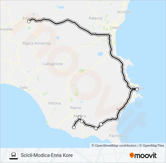 UNIVERSITÀ KORE Bus Line Map