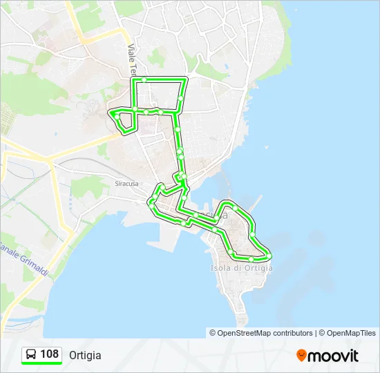 108 Bus Line Map