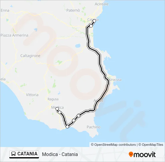 CATANIA Bus Line Map