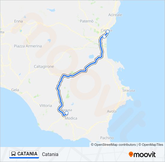 CATANIA bus Line Map