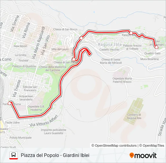 HYBUS ROSSA Bus Line Map