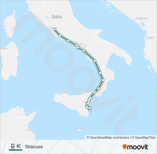 IC Train Line Map