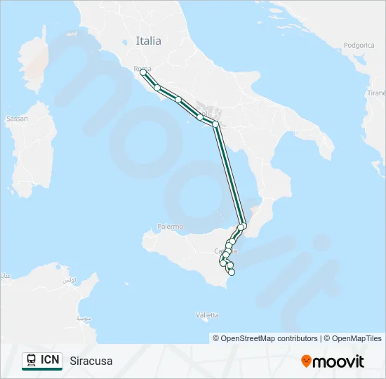 ICN Train Line Map