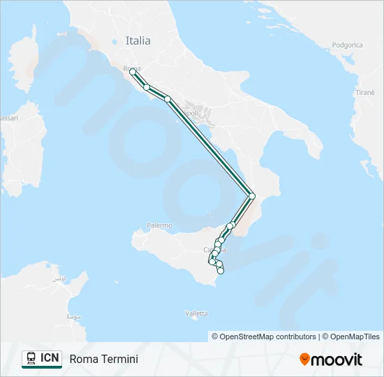 ICN Train Line Map