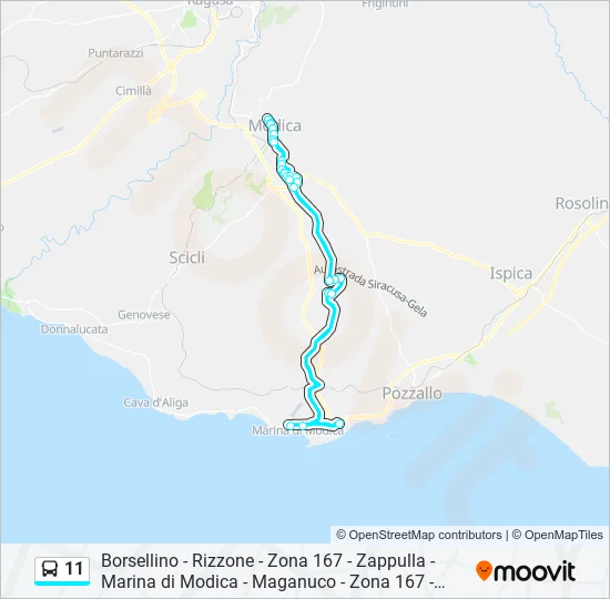 11 Bus Line Map
