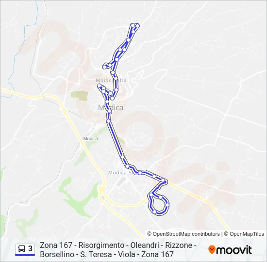 3 Bus Line Map